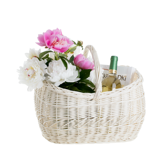 Walburga wiklinowy kosz na zakupy z rączką TheWickerStories