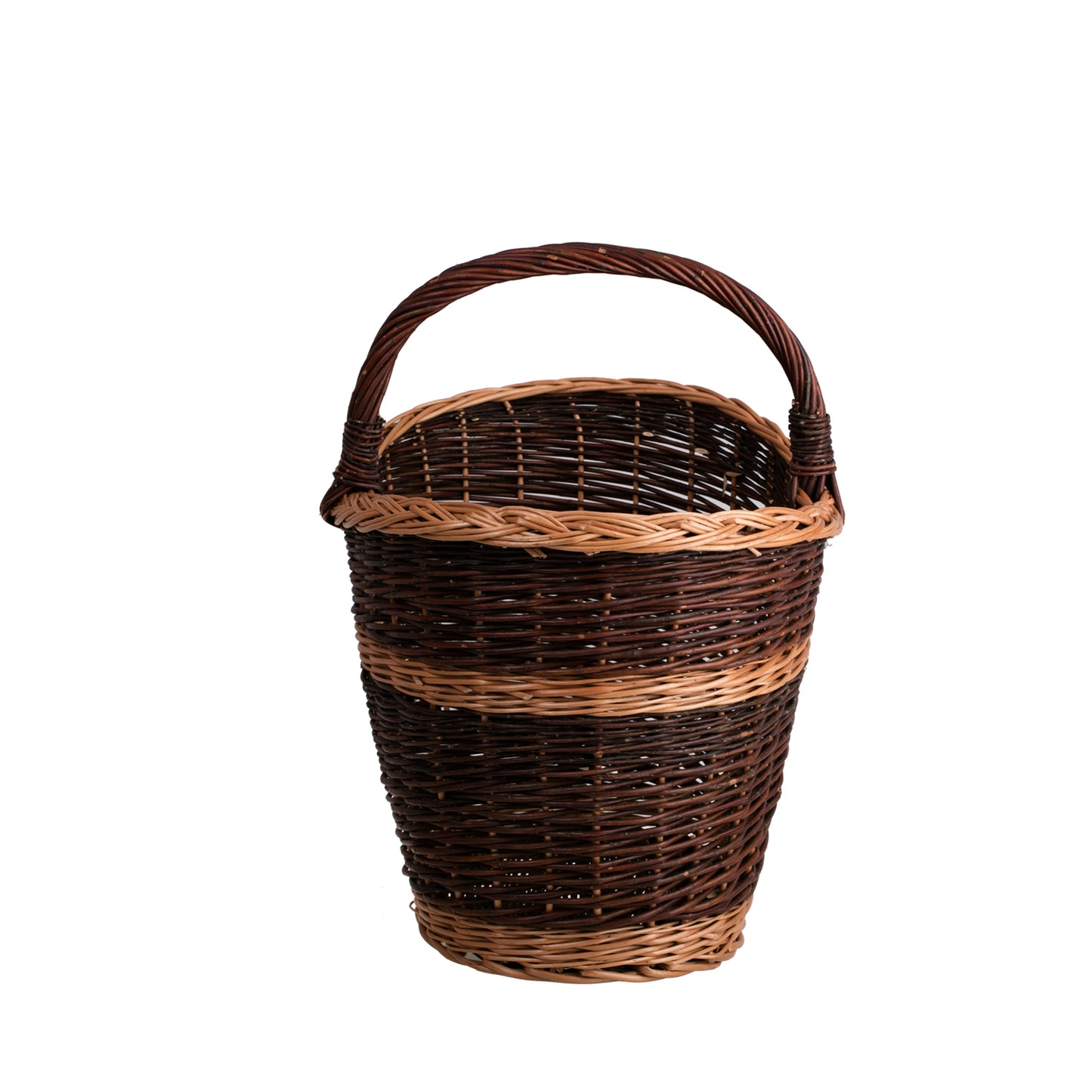 Fanoria wiklinowy kosz na drewno kominkowe i do ogrodu z rączką TheWickerStories