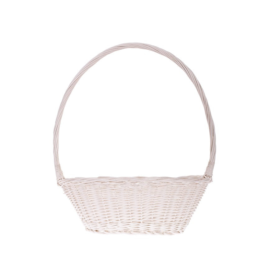 Zisoria wiklinowy kosz prezentowy na kwiaty i słodycze, z wysoką rączką TheWickerStories