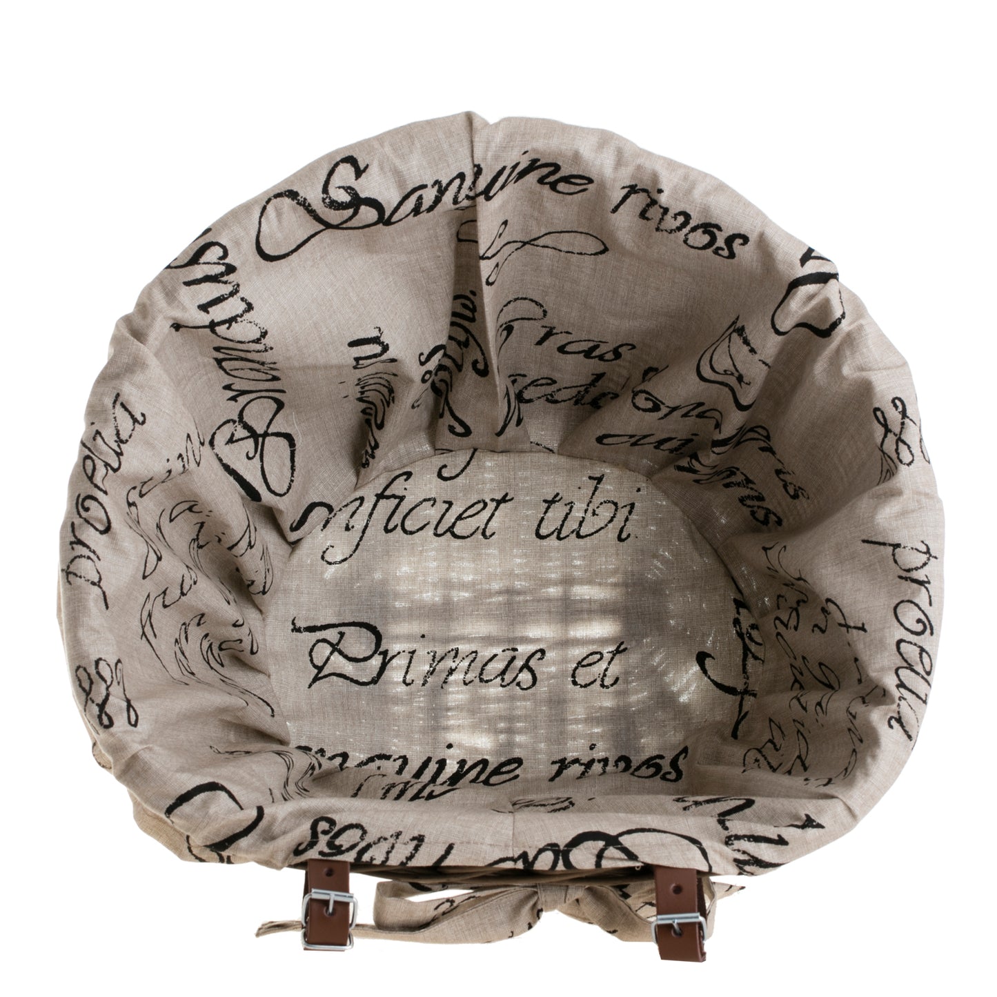 Paulus wiklinowy kosz na rower z beżowym obszyciem, z paskami TheWickerStories