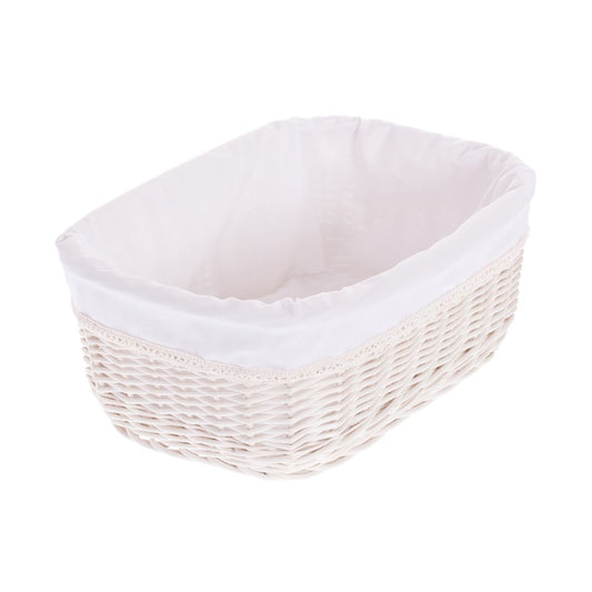 Nestor wiklinowy koszyczek z białym obszyciem TheWickerStories