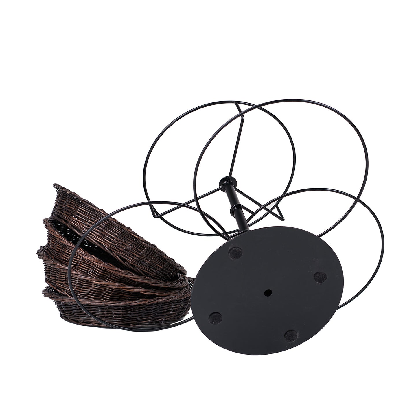 Kustoria wiklinowy stojak ekspozycyjny na ladę, z 4 koszami TheWickerStories