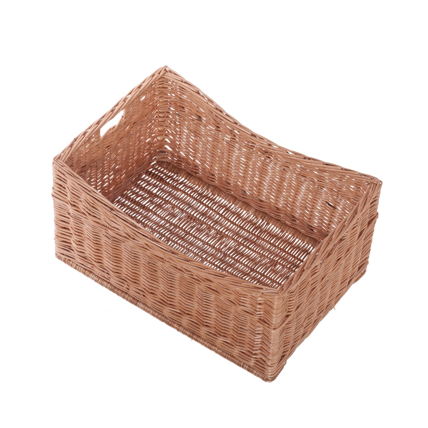 Felloria wiklinowy kosz na drewno kominkowe z uchwytami TheWickerStories