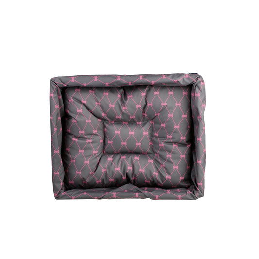 Epimoria wiklinowy kosz dla psa i kota z szarym obszyciem i poduszką TheWickerStories