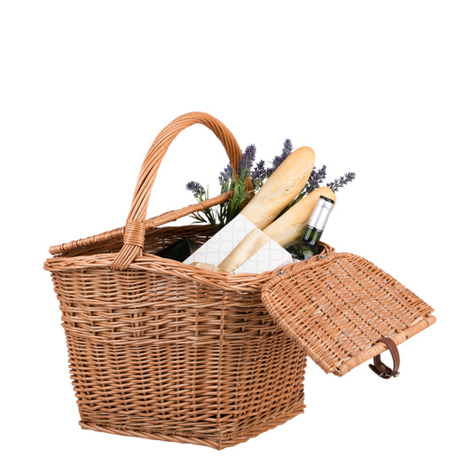 Kerria wiklinowy kosz piknikowy z pokrywą i rączką TheWickerStories