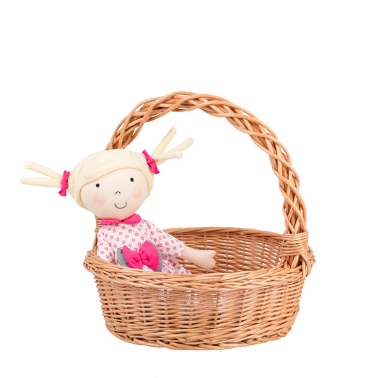 Zalvina wiklinowy kosz prezentowy na uroczystości z rączką TheWickerStories