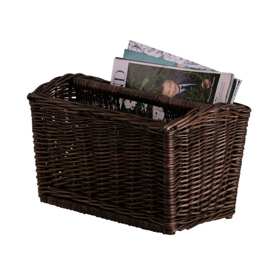 Givora wiklinowy kosz na gazety z rączką TheWickerStories