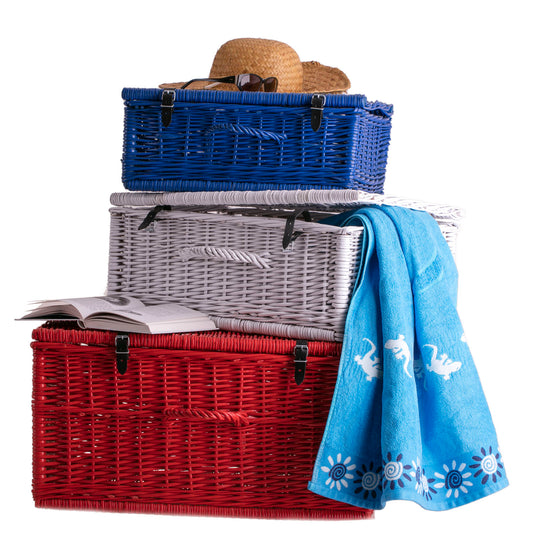 Viviana wiklinowa walizka z rączką i zamknięciem TheWickerStories