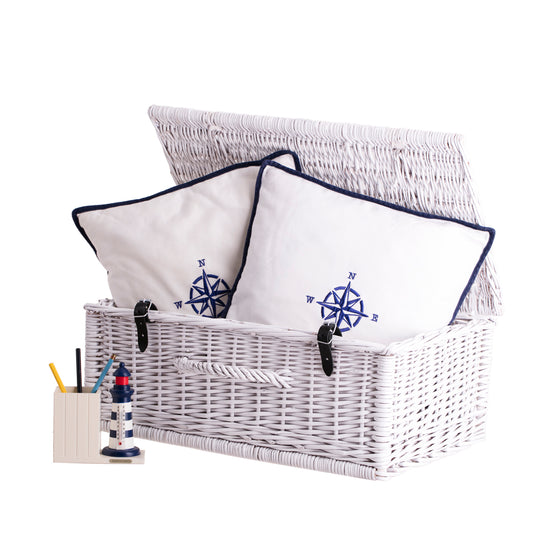 Viviana wiklinowa walizka z rączką i zamknięciem TheWickerStories