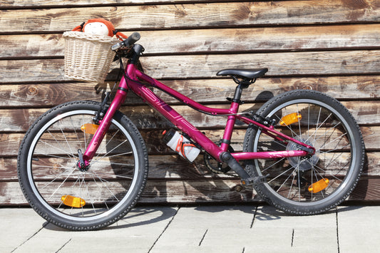 Paulus wiklinowy koszyczek rowerowy z paskami TheWickerStories