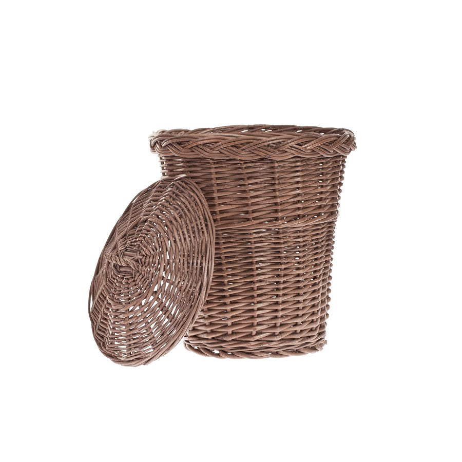 Decora wiklinowy kosz na śmieci z wiekiem TheWickerStories