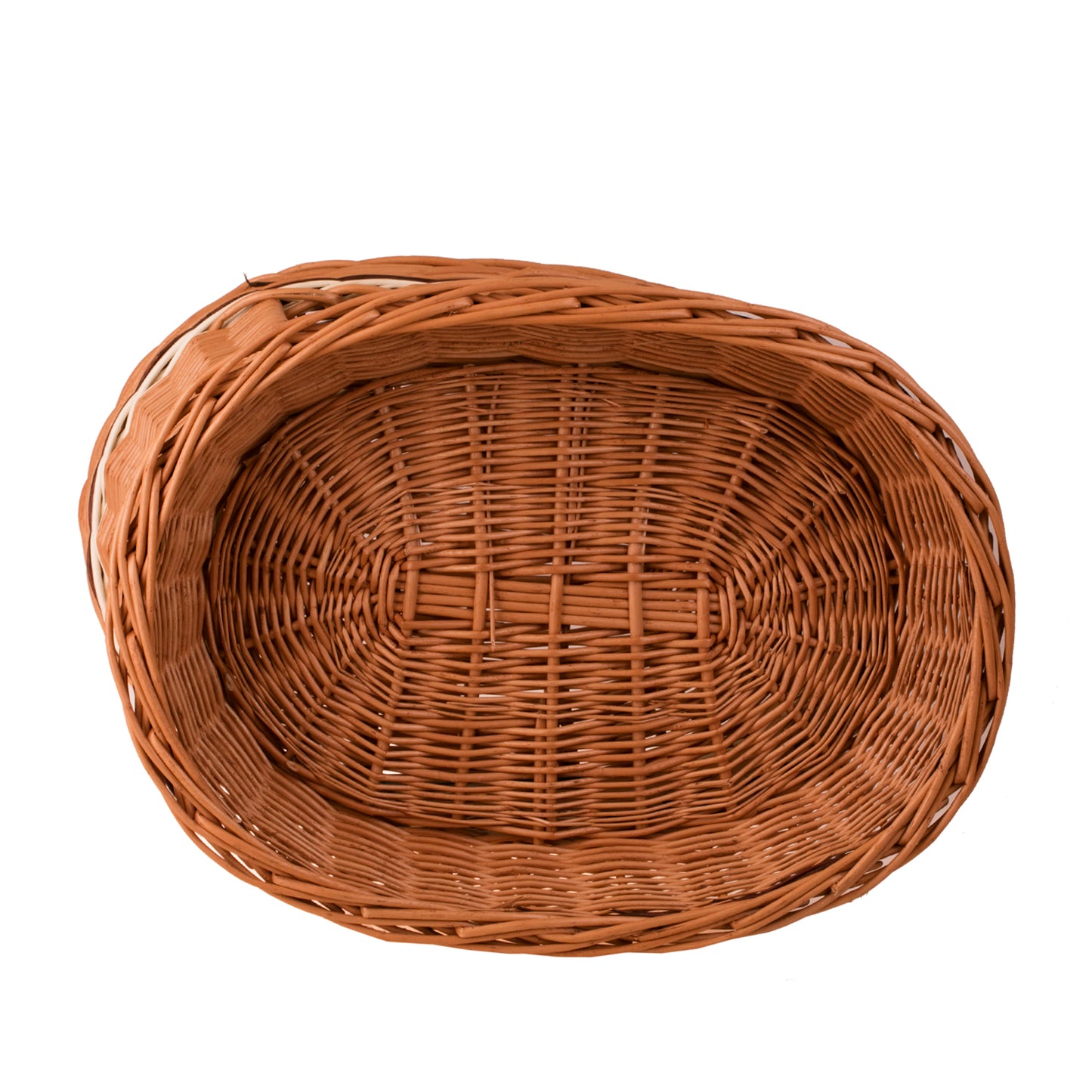 Erif wiklinowy domek dla kota z dwoma poziomami i tarasem, bez poduszki TheWickerStories