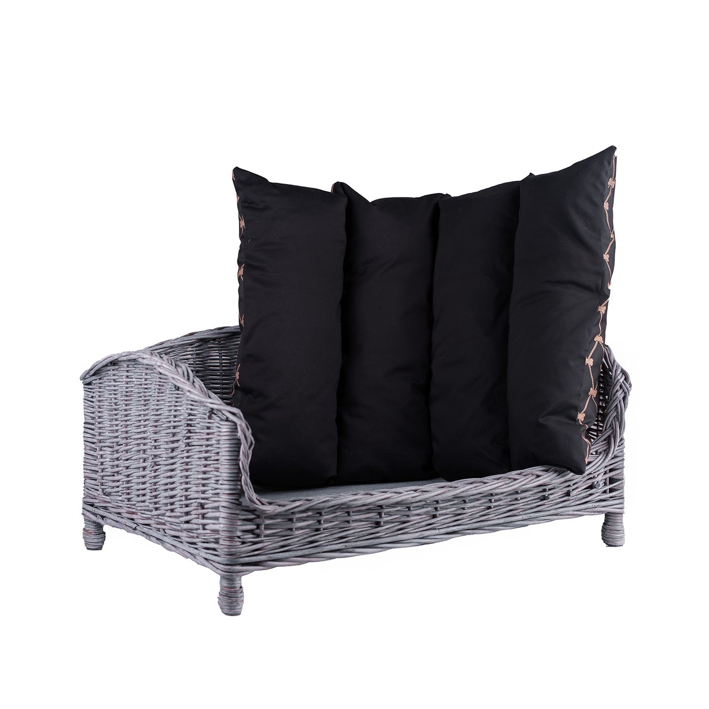 Erivia wiklinowy kosz dla psa i kota z poduszką TheWickerStories