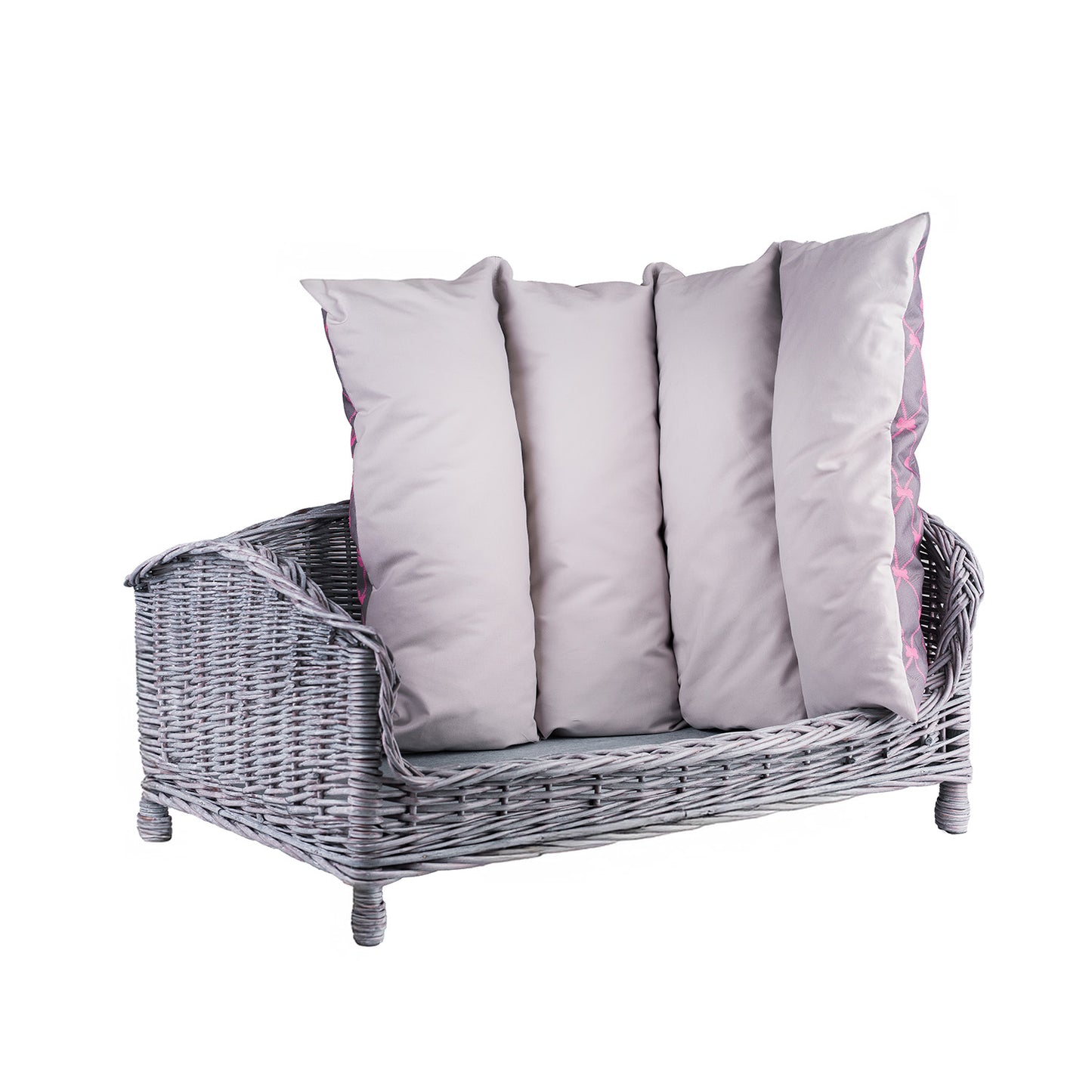 Erivia wiklinowy kosz-legowisko dla psa i kota z poduszką TheWickerStories