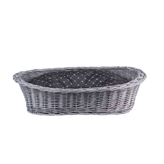 Enovia wiklinowy kosz dla psa i kota z poduszką TheWickerStories