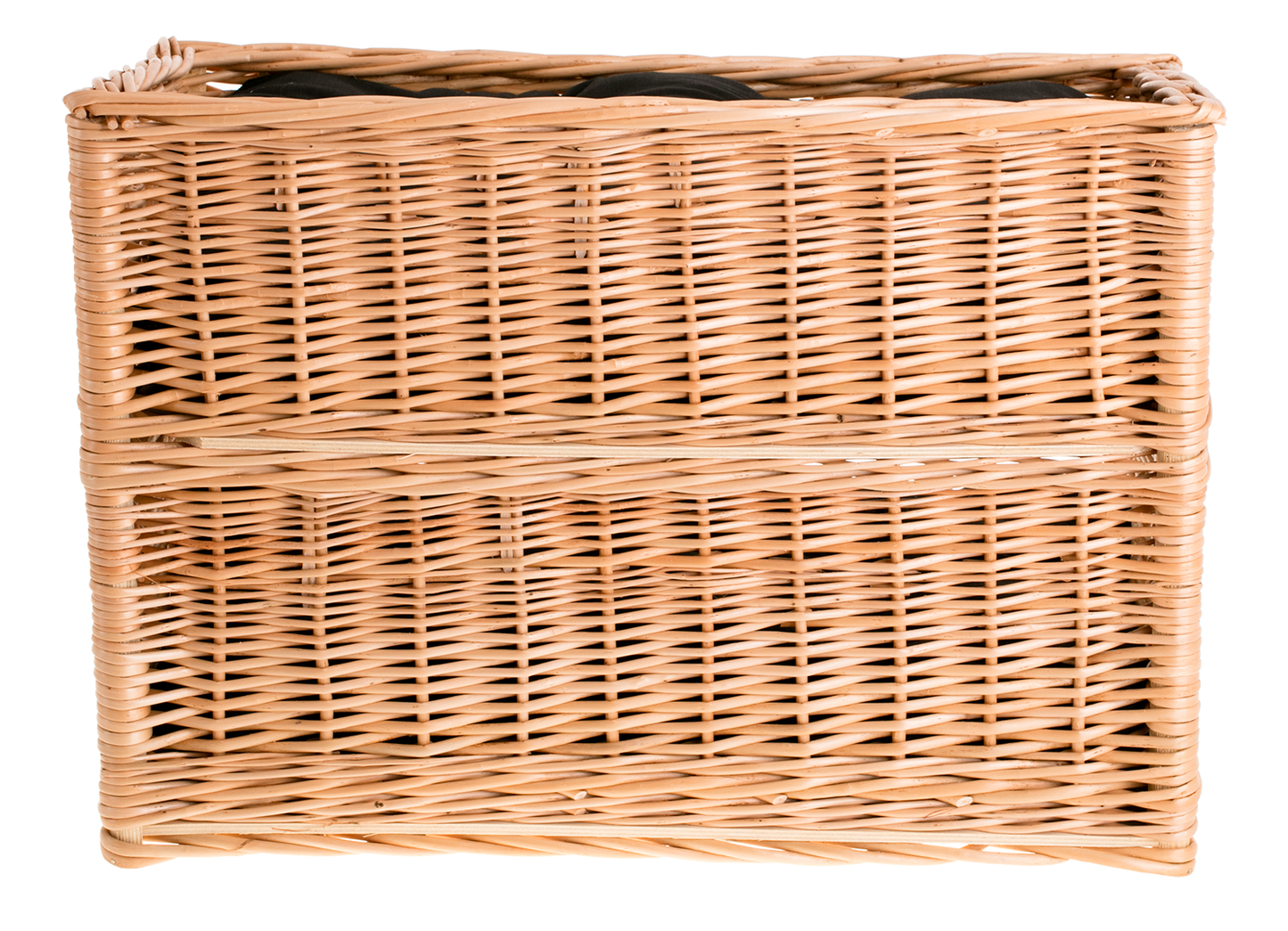 Estrella wiklinowy domek dla kota z dwiema poduszkami, dwupoziomowy TheWickerStories