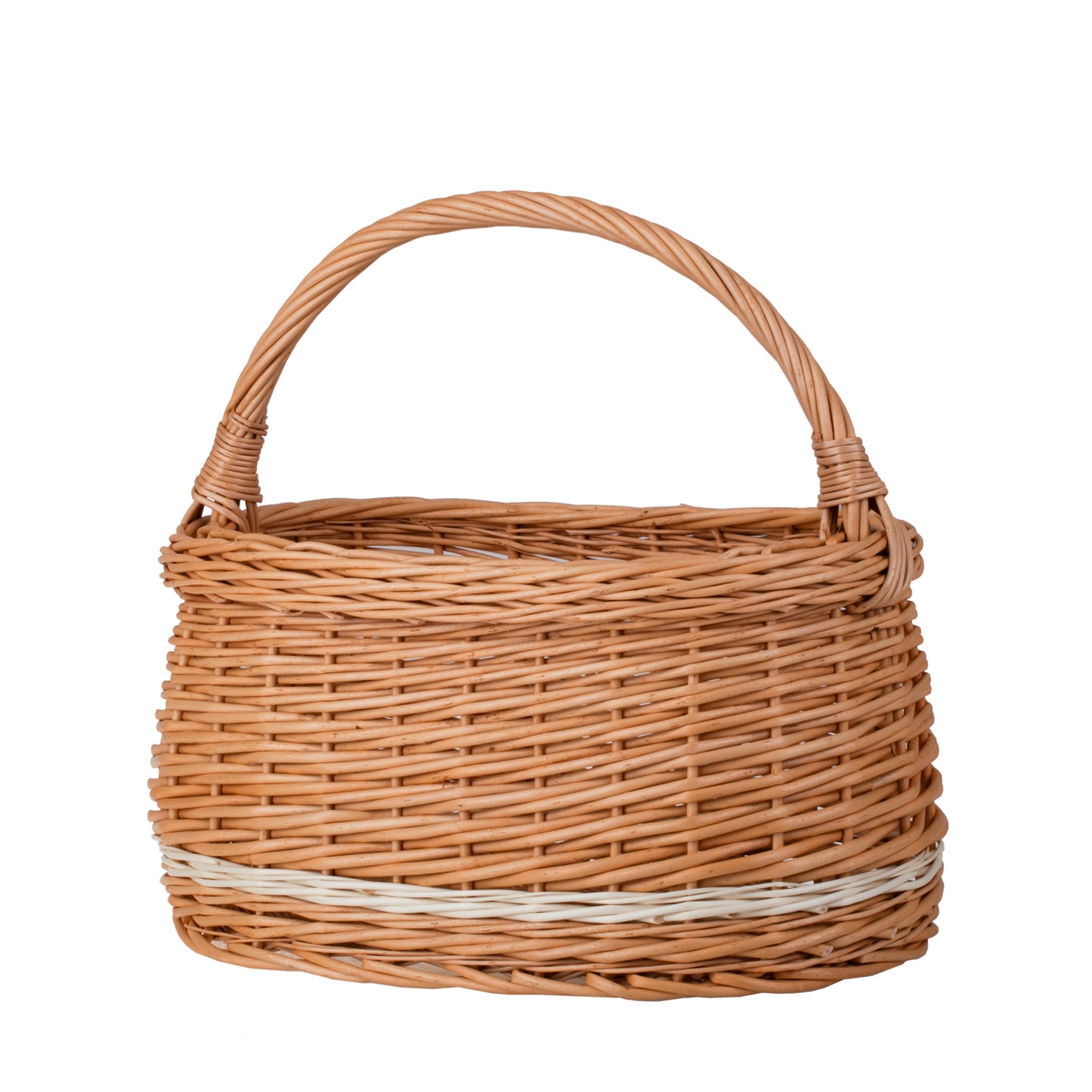 Wiborada kosz na zakupy z rączką wiklinową TheWickerStories