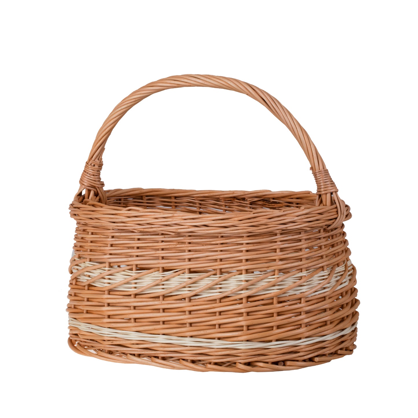 Wiborada kosz na zakupy z rączką wiklinową TheWickerStories