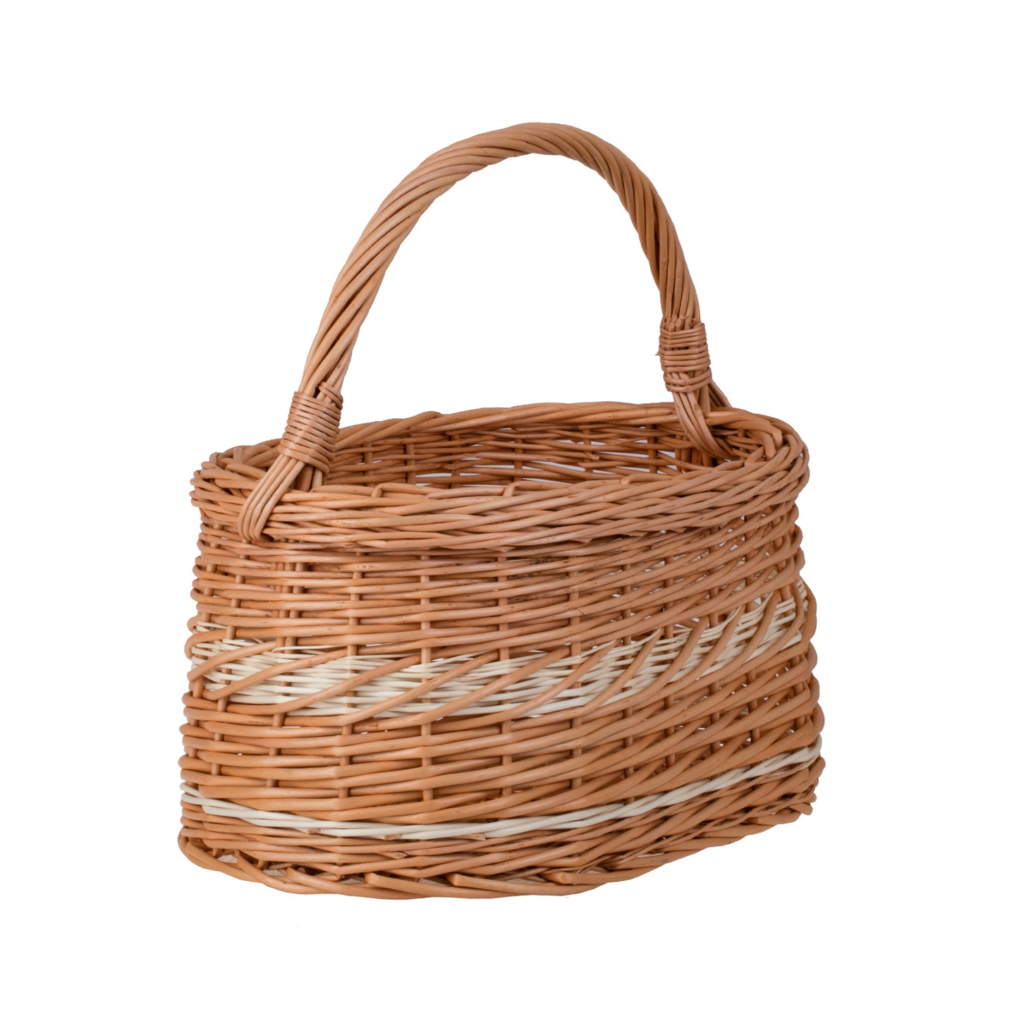 Wiborada kosz na zakupy z rączką wiklinową TheWickerStories