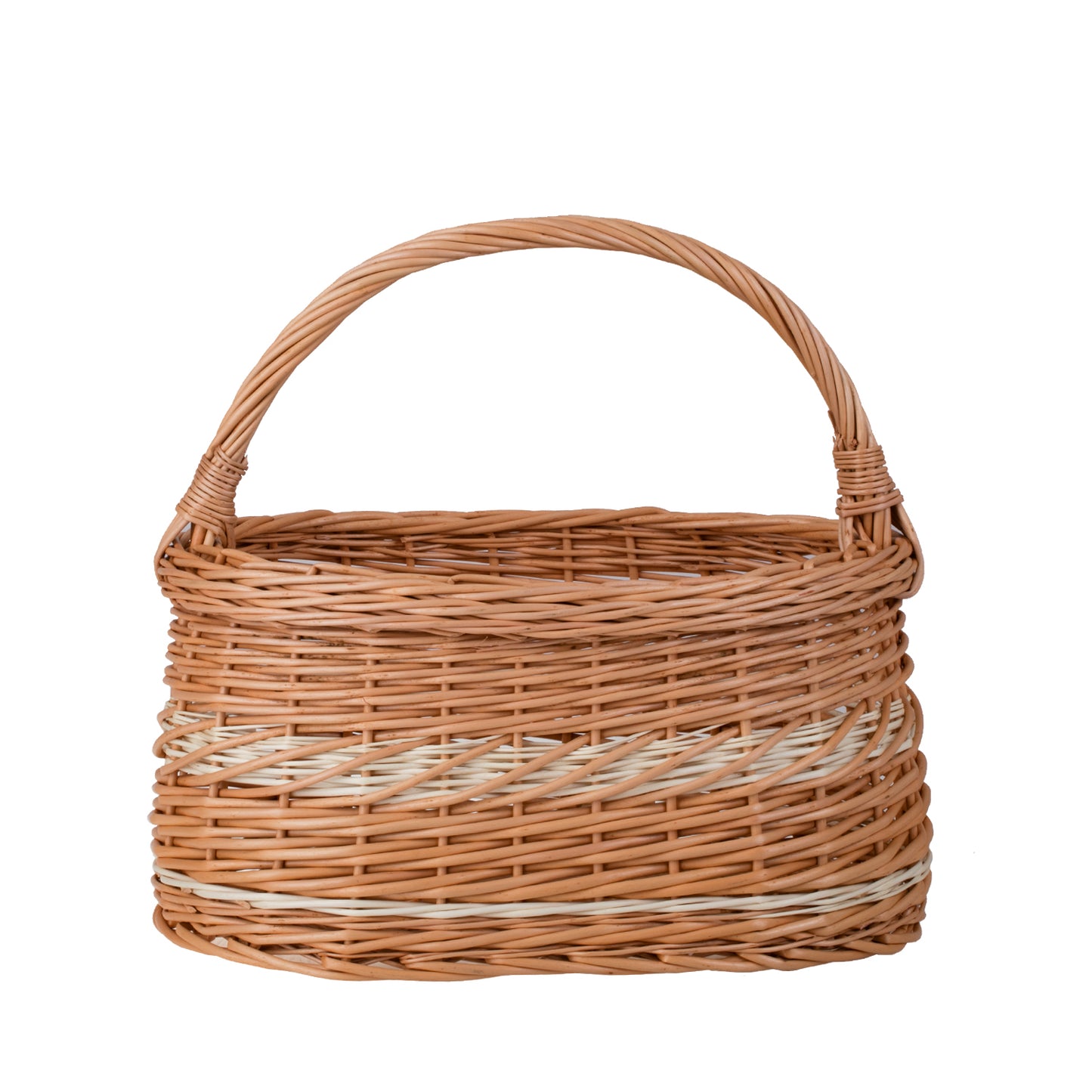 Wiborada kosz na zakupy z rączką wiklinową TheWickerStories