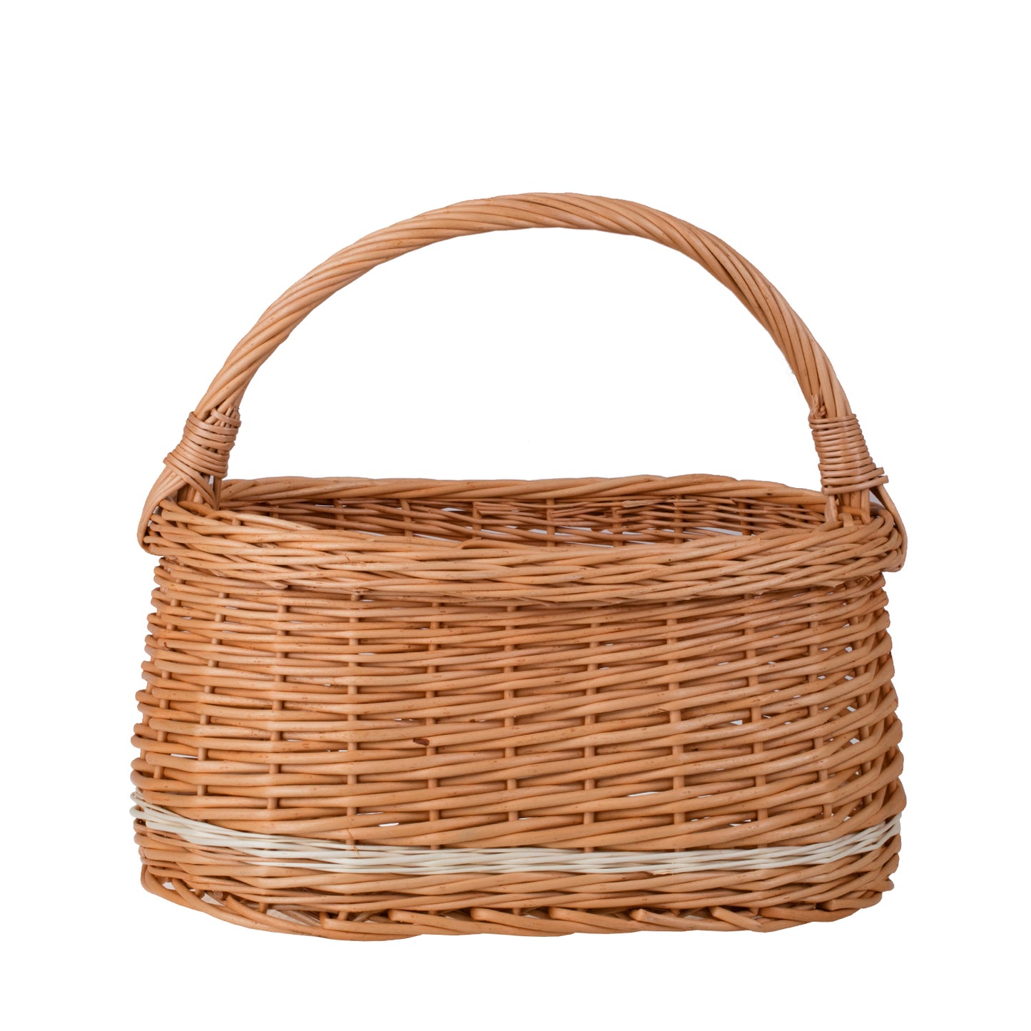 Wiborada kosz na zakupy z rączką wiklinową TheWickerStories