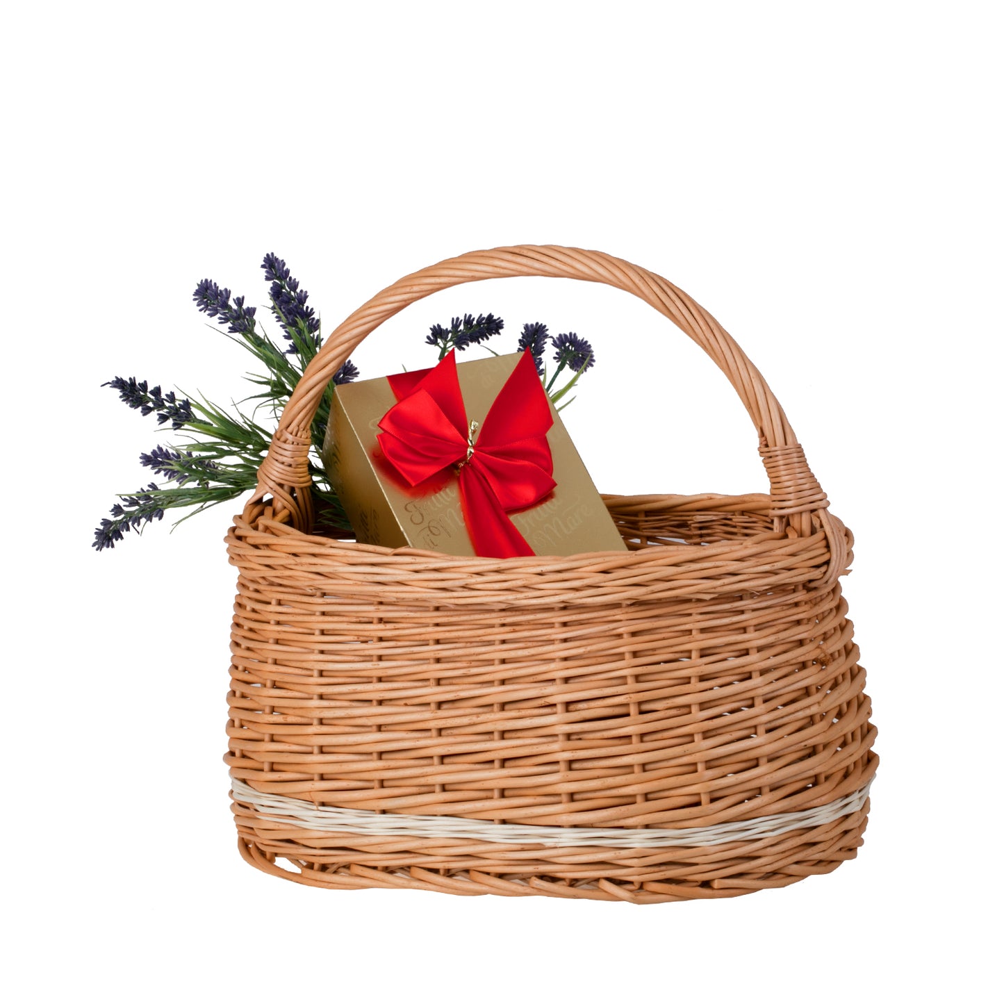 Wiborada kosz na zakupy z rączką wiklinową TheWickerStories