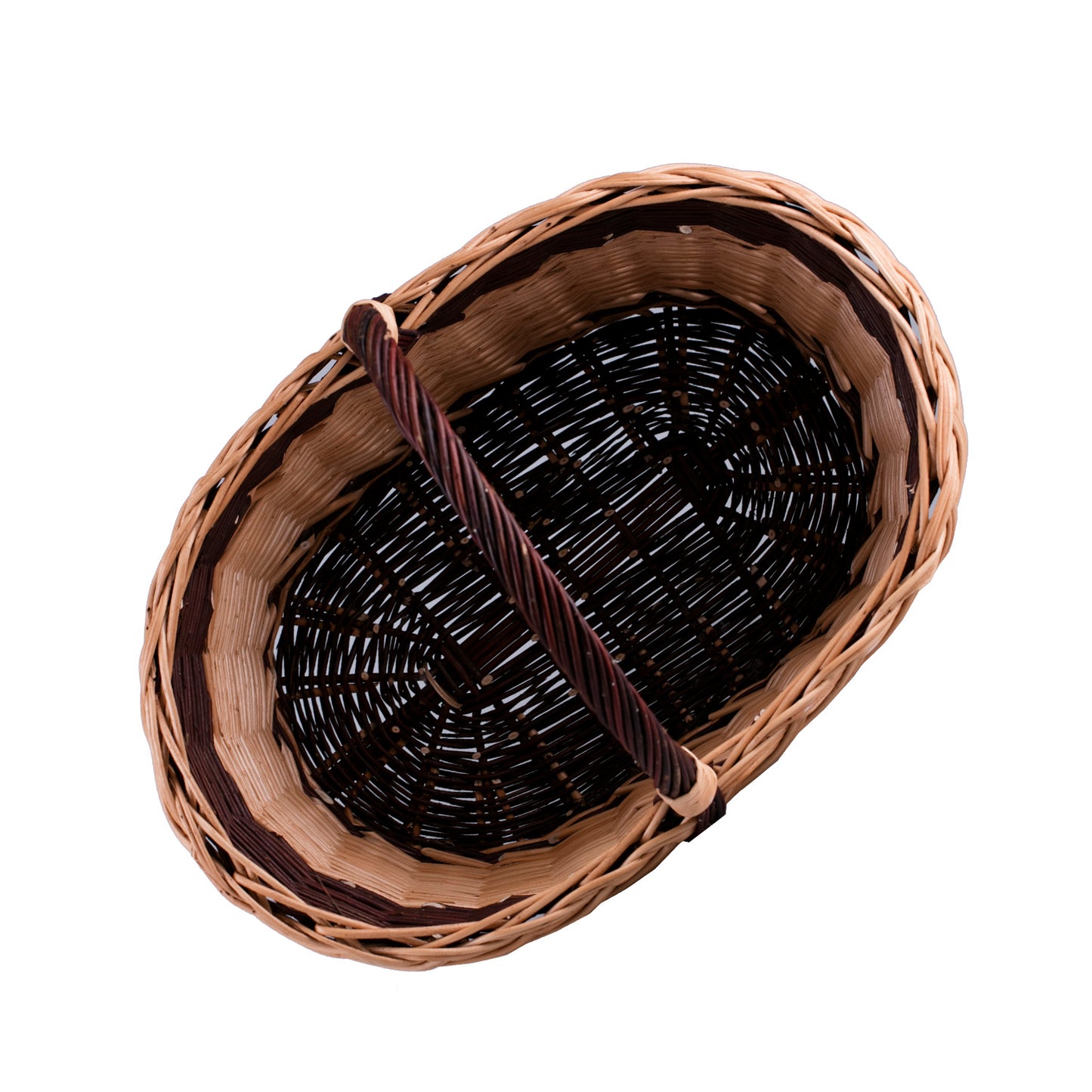 Fanoria wiklinowy kosz na drewno kominkowe z rączką TheWickerStories