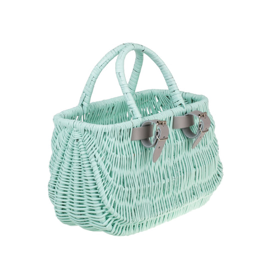 Werlissa wiklinowy kosz na rower dla dzieci, z paskami i rączkami TheWickerStories