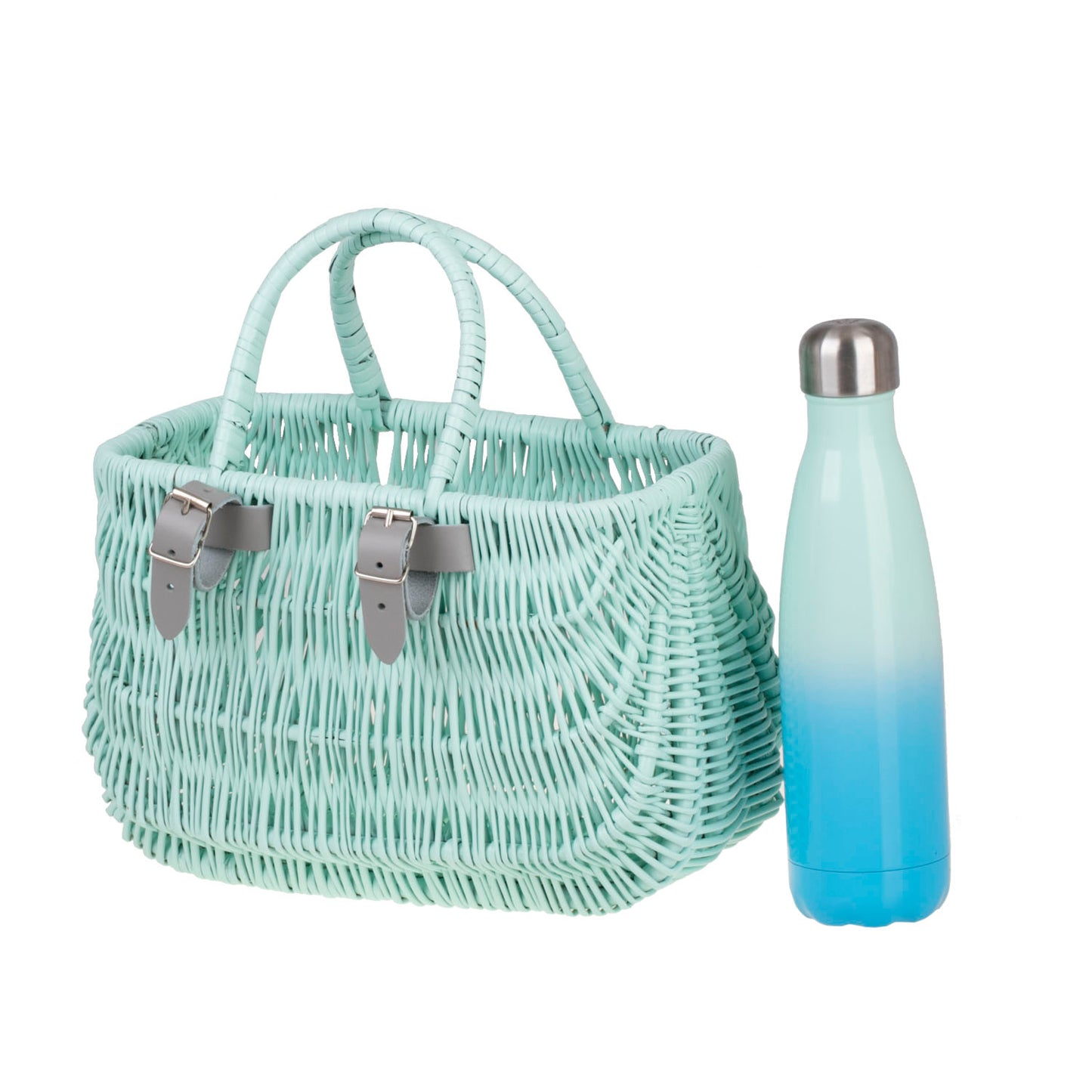 Werlissa wiklinowy kosz na rower dla dzieci, z paskami i rączkami TheWickerStories