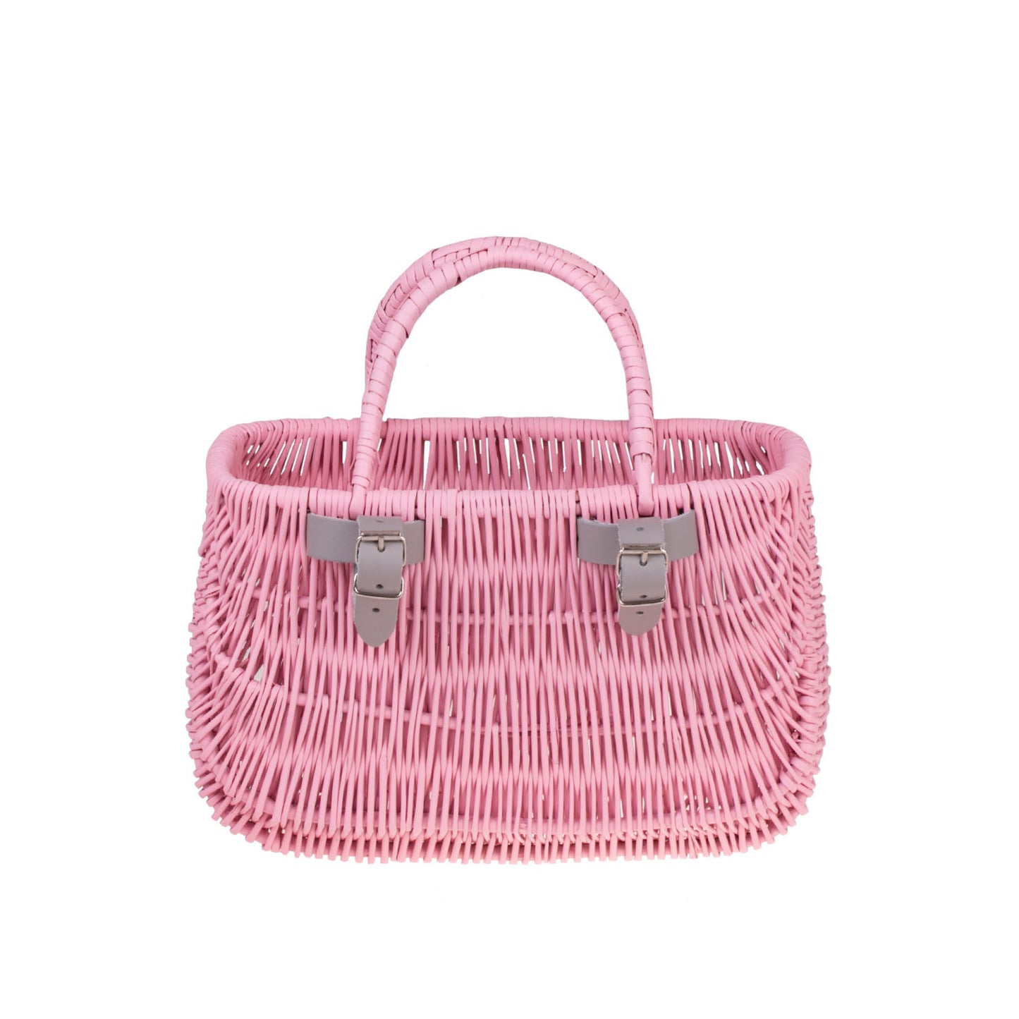 Werlissa wiklinowy koszyk na rower dla dzieci na kierownicę z paskami i rączkami TheWickerStories