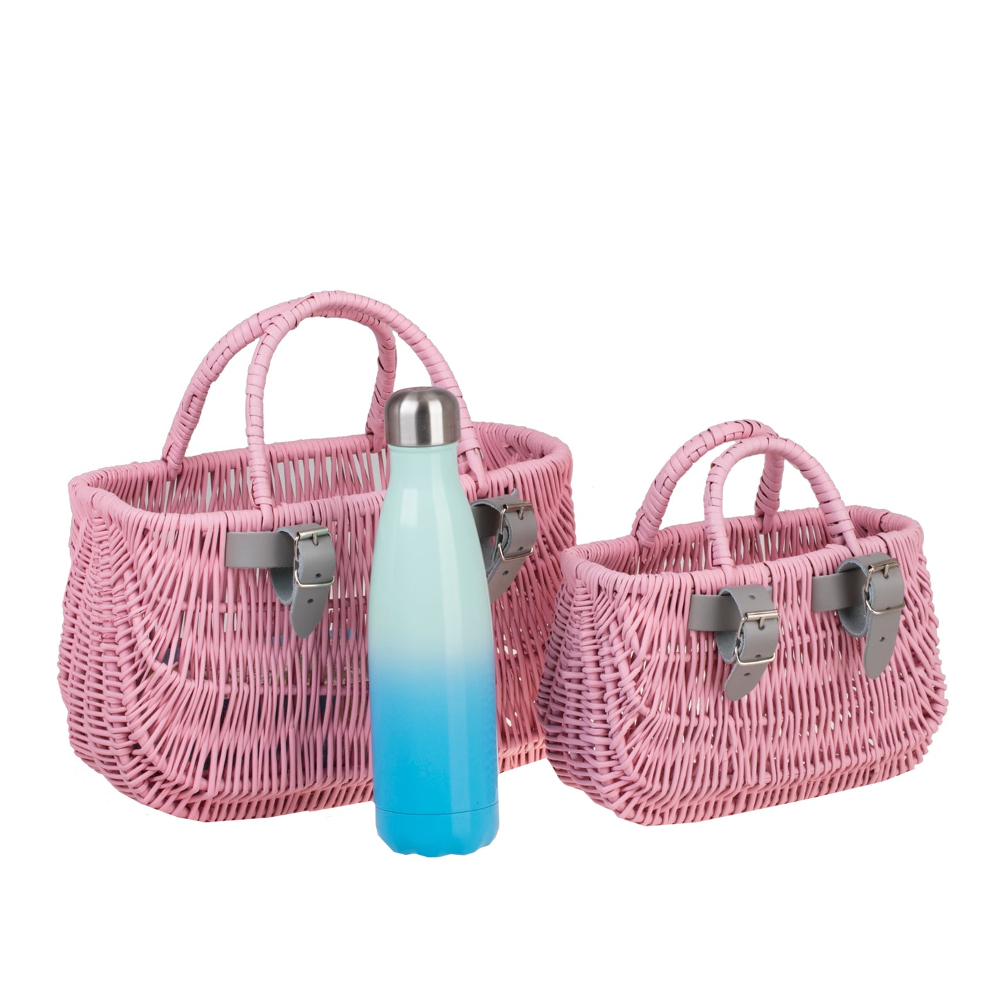 Werlissa wiklinowy koszyk na rower dla dzieci na kierownicę z paskami i rączkami TheWickerStories