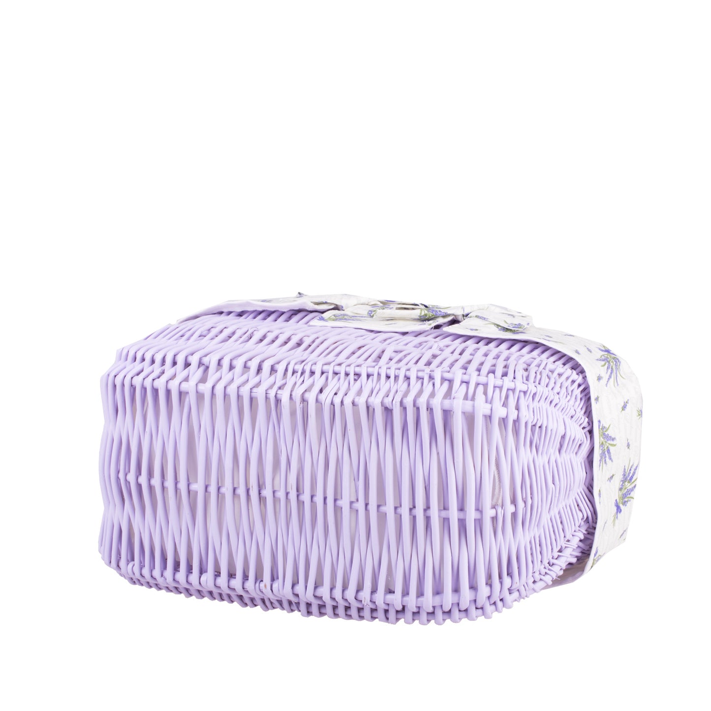 Werlissa wiklinowy koszyk zakupowy z białym obszyciem i rączkami TheWickerStories