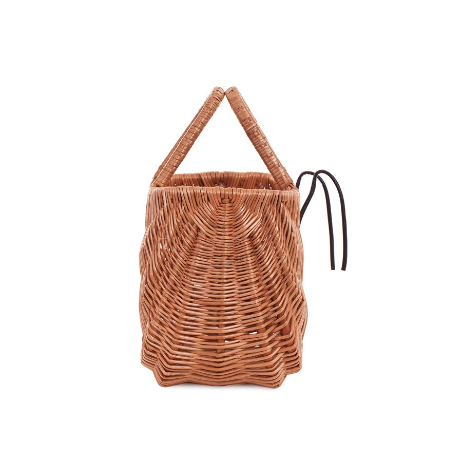 Werlissa wiklinowy kosz na rower na kierownicę, z podwójną rączką i haczykami TheWickerStories