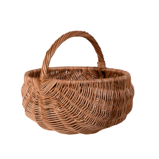 Voravia wiklinowy kosz na zakupy i do ogrodu z rączką, zestaw 2 szt. TheWickerStories