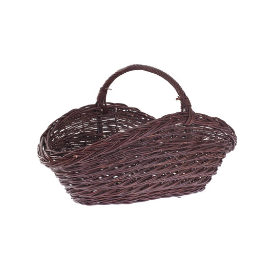 Flavena wiklinowy kosz na drewno kominkowe z rączką TheWickerStories