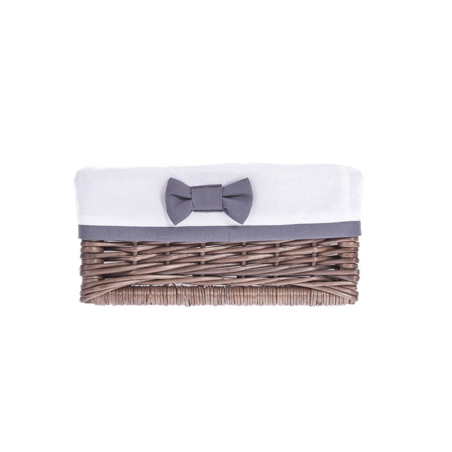 Nova wiklinowy kosz do przechowywania do regału z białym obszyciem, 3 szt. w zestawie TheWickerStories