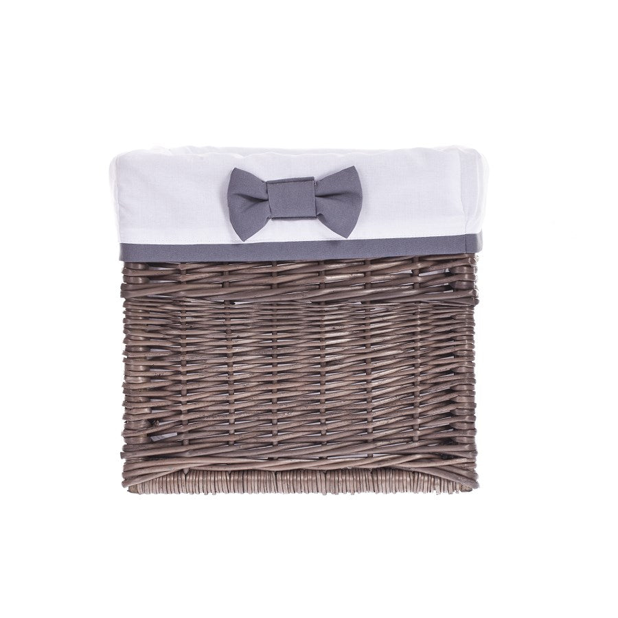 Nova wiklinowy kosz do przechowywania do regału z białym obszyciem, 3 szt. w zestawie TheWickerStories