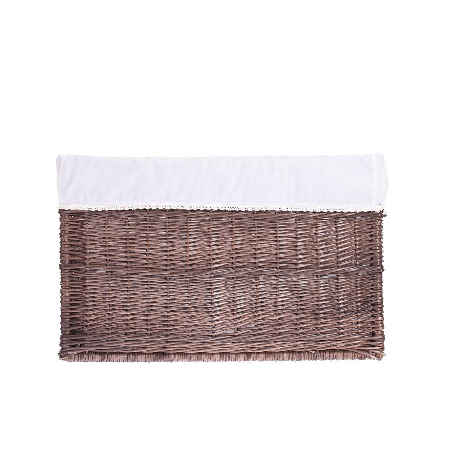 Nova wiklinowy organizer do przechowywania z białym, wyjmowanym obszyciem, zestaw 3 szt. TheWickerStories