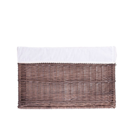 Nova wiklinowy organizer do przechowywania z białym, wyjmowanym obszyciem, zestaw 3 szt. TheWickerStories