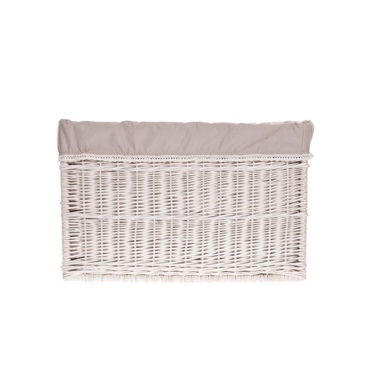 Nova wiklinowy zestaw koszy do przechowywania z beżowym obszyciem, 3 szt. TheWickerStories