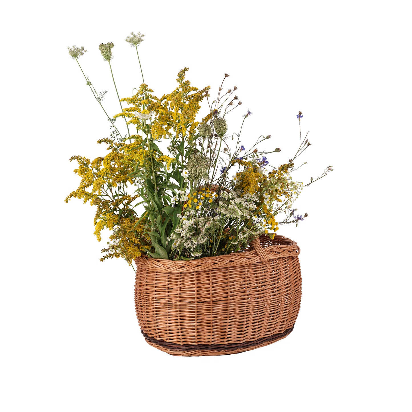 Wolteria wiklinowy kosz na zakupy z rączką, ręcznie pleciony TheWickerStories