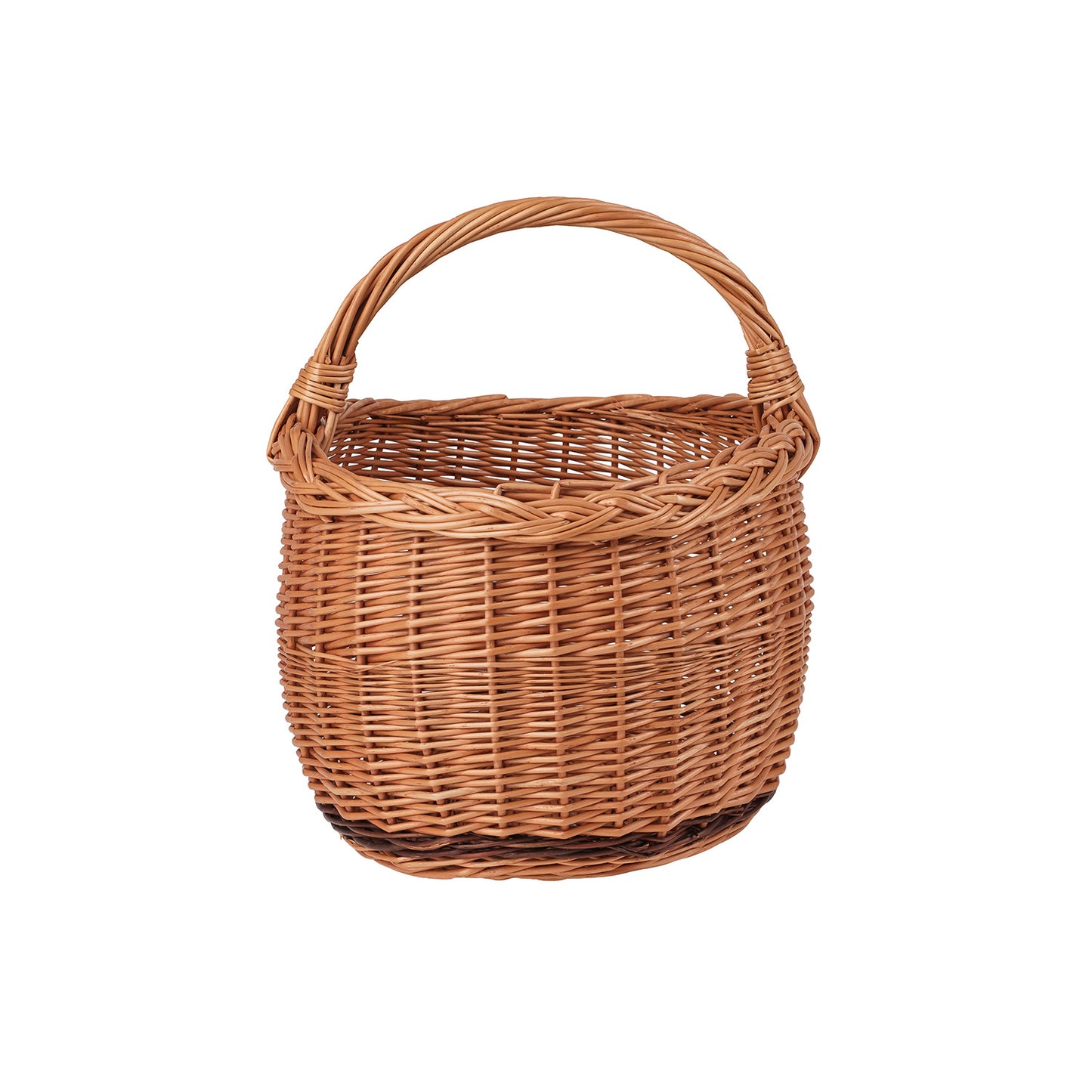 Wolteria wiklinowy kosz na zakupy z rączką, ręcznie pleciony TheWickerStories