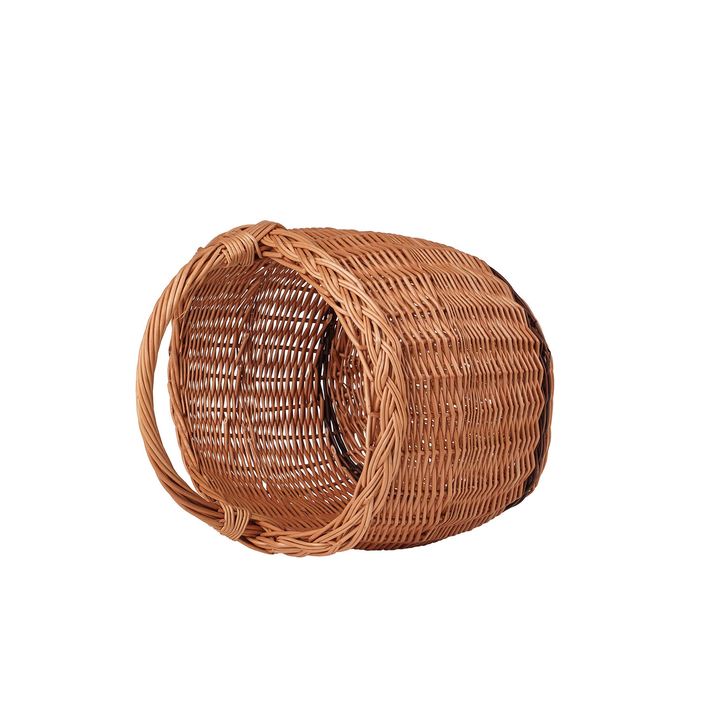 Wolteria wiklinowy kosz na zakupy z rączką, ręcznie pleciony TheWickerStories