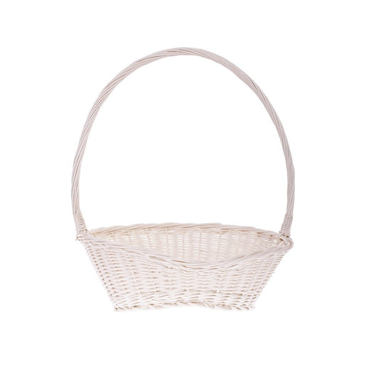 Zisoria wiklinowy kosz prezentowy na kwiaty i słodycze, z wysoką rączką TheWickerStories