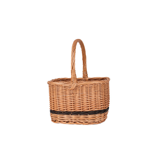 Gisarra wiklinowy koszyk na butelki z przegrodami i rączką TheWickerStories