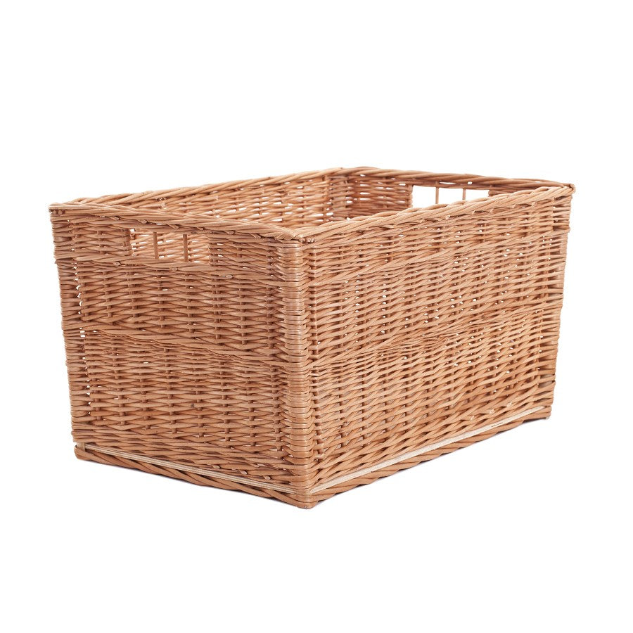 Cervus wiklinowy kosz kominkowy na drewno z uchwytami TheWickerStories