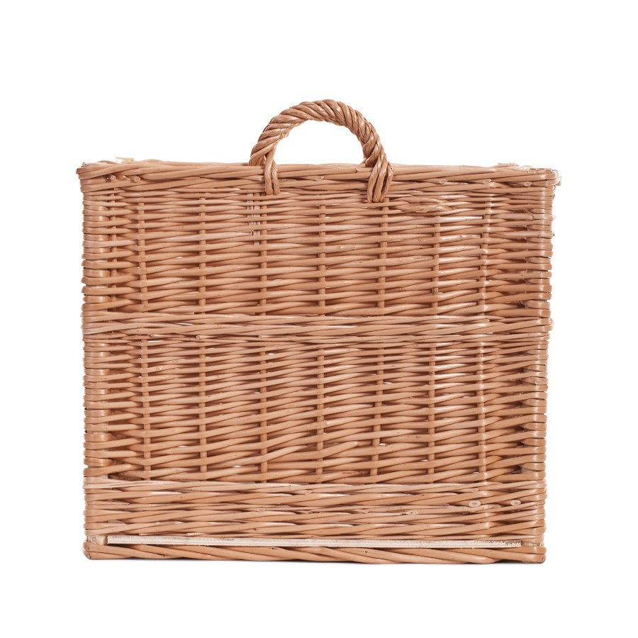 Nova wiklinowy kosz na drewno kominkowe z uchwytami TheWickerStories