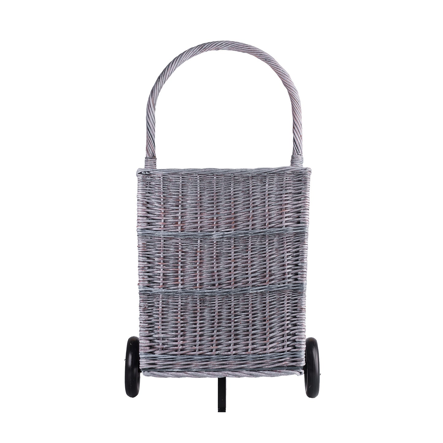 Solette wiklinowy kosz kominkowy z kółkami i rączką TheWickerStories