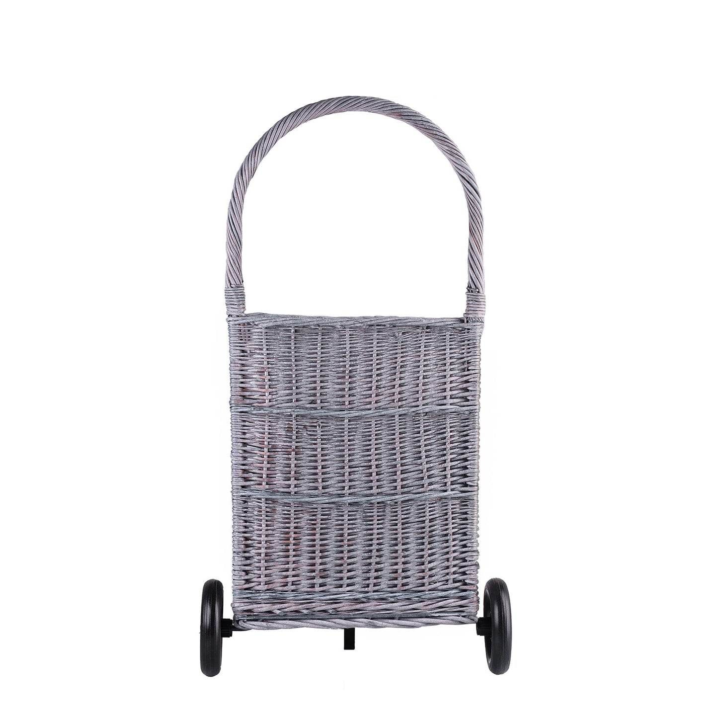 Solette wiklinowy kosz kominkowy z kółkami i rączką TheWickerStories