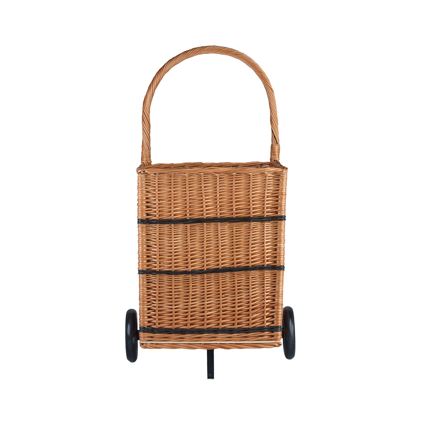 Solette wiklinowy kosz kominkowy z kółkami i rączką TheWickerStories